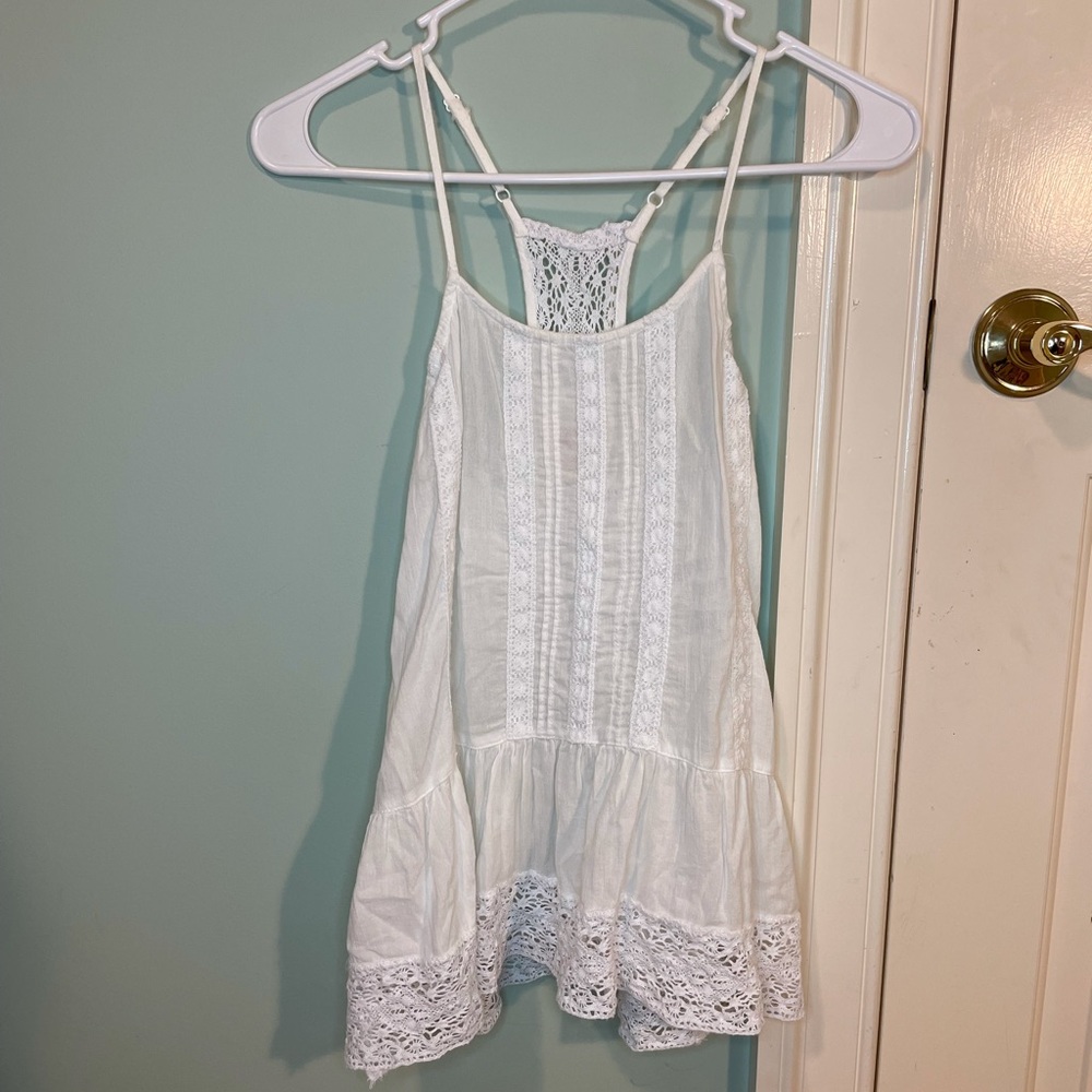 White lace flowy top